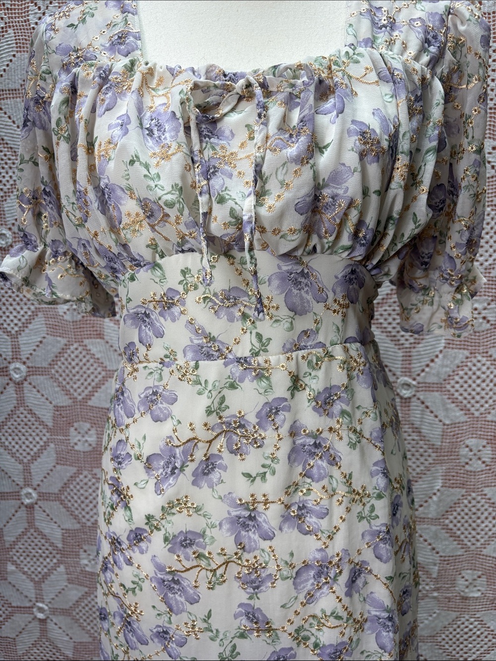 PHA-RIT Classic Closet Floral Embroidered Midi Dress - Picture 7 of 15